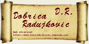 Dobrica Radujković vizit kartica